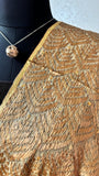 Hand embroidery golden dupatta