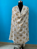 White Phulkari Dupatta