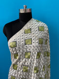 White Phulkari Dupatta