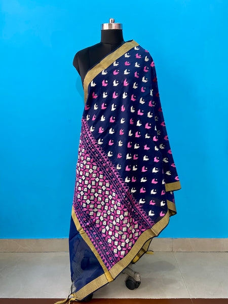 Hand Embroidered Chanderi Stole