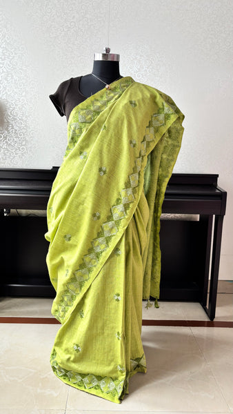 Silk Phulkari Saree