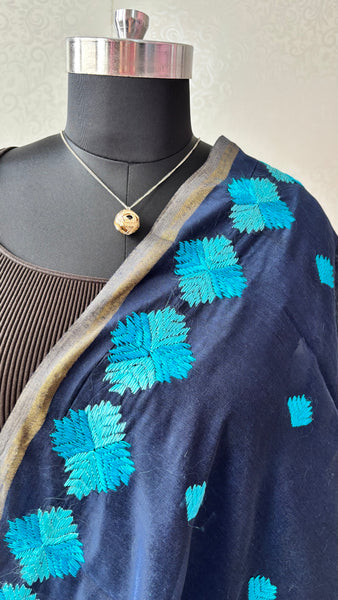 Neel Phulkari Dupatta