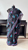 Black Phulkari Saree