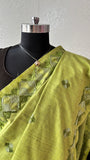 Green Phulkari Saree