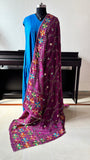 Magenta Phulkari dupatta
