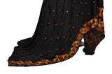 Black Phulkari Saree