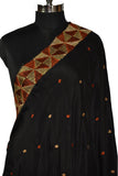 Black Phulkari Saree