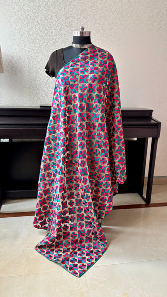 Phulkari Dupatta on Organza