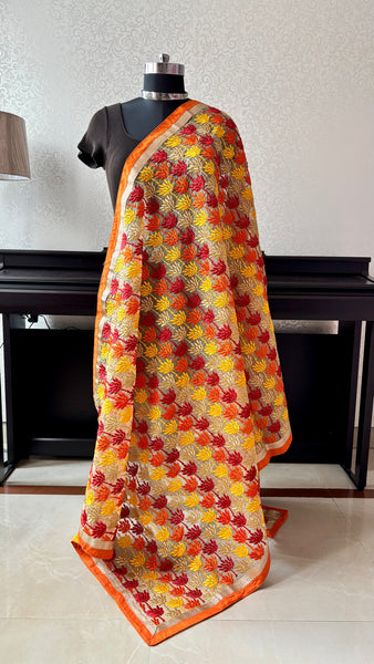 Phulkari Dupatta on Organza