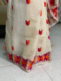 Hand Embroidered Phulkari Saree