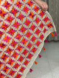 Hand Embroidered Phulkari Saree