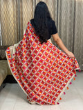 Hand Embroidered Phulkari Saree