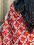 Hand Embroidered Phulkari Saree