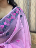 Hand Embroidered Phulkari Saree