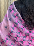 Hand Embroidered Phulkari Saree