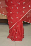 Justphulkari.com Red Saree