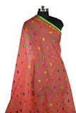 Hand Embroidery Red Dupatta JustPhulkari
