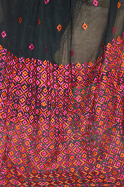Hand Embroidered Phulkari Saree – Just Phulkari