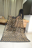 Black Saree with Hand Embroidery
