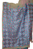 Just Phulkari White Saree