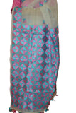Just Phulkari White Saree
