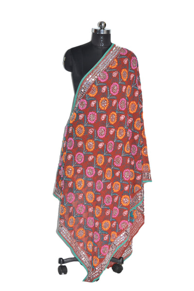 Phulkari Handwork Georgette Dupatta