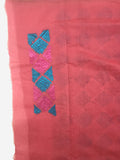 JustPhulkari Pink Saree