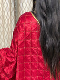 Red Phulkari Dupatta