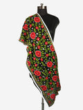 JustPhulkari Black Stole