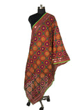 JustPhulkari Rust Dupatta