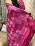 Wine Color Saree