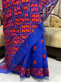 Hand Embroidery Phulkari Saree