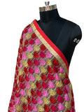 Phulkari Dupatta Red