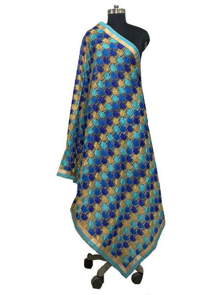 JustPhulkari Skyblue dupatta