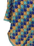 Skyblue phulkari dupatta