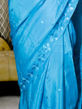 Hand Embroidery Blue SAree
