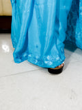 Hand Embroidery Blue SAree