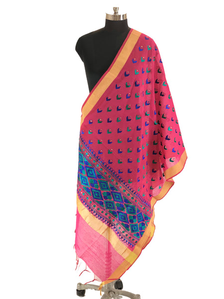 Just Phulkari Hand Embroidery Stole