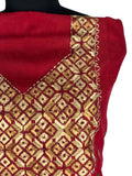 JustPhulkari Red Kurta Gold Embroidery
