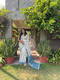 Hand Embroidered Phulkari Saree