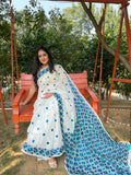 Hand Embroidered Phulkari Saree